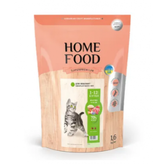 Сухий корм для кошенят Home Food Kitten 1,6  кг - ягнятина з рисом