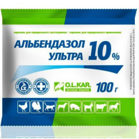 Альбендазол Ультра 10% порошок, 100 г, ТМ O.L.KAR Альбендазол Ультра 10% порошок, 100 г, ТМ O.L.KAR
