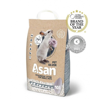  Еконаповнювач ASAN целюлоза срібло (особливий нейтралізатор запаху) коти/гризуни 