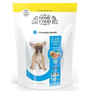 Сухий корм для цуценят Home Food Hypoallergenic Mini Puppy 700 г - форель та рис