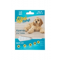 Краплі для собак Petoni Planet протипаразитарні 4 - 10  кг - 1  мл