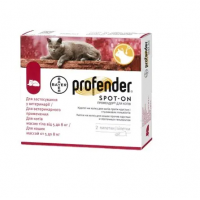КАПЛІ ПРОФЕНДЕР коти 5-8 кг уп. 2 х 1,12 мл( 1 піпетка)