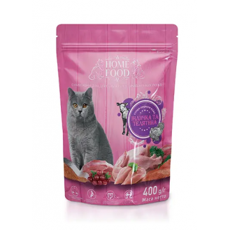 Сухий корм для котів Home Food Adult британська та шотландська породи 400 г - індичка та телятина