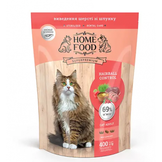 Home Food Корм Cat Adult Виведення шерсті зі шлунку Hairball Control 400 г