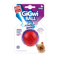 Іграшка для собак Tommi GiGwi м'яч свисток термопластична гума 5 см - червона