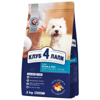 Сухий корм для собак малих порід Club 4 Paws Premium 2 кг -ягня/рис
