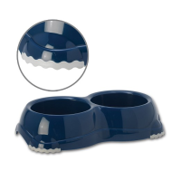 Миска для котів та собак пластикова подвійна - синя Tommi Миска для котів та собак пластикова подвійна - синя Tommi