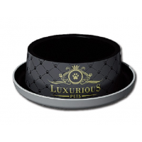 Миска для котів та собак Tommi пластикова 0,35л  luxurious - чорна