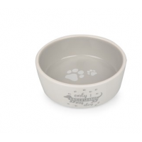 Миска для котів керамічна Tommi 13,5см - біло-сіра Миска для котів керамічна Tommi 13,5см - біло-сіра