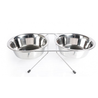 Миска металева подвійна на підставці Tommi 1,5л Миска металева подвійна на підставці Tommi 1,5л