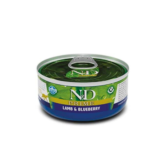 Вологий корм для котів Farmina N&D Prime Grain Free з ягням і чорницею, 70 г