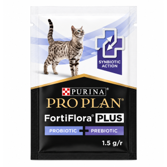 Пробіотик з пребіотиком для котів і кошенят Purina Pro Plan FortiFlora Plus для підтримки мікрофлори кишківника, 1,5 г, 1 саше Пробіотик з пребіотиком для котів і кошенят Purina Pro Plan FortiFlora Plus для підтримки мікрофлори кишківника, 1,5 г, 1 саше