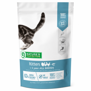 Сухий корм для кошенят Nature’s Protection Kitten All Breeds з птицею та крилем, 400 г Сухий корм для кошенят Nature’s Protection Kitten All Breeds з птицею та крилем, 400 г