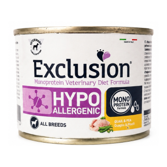 Вологий корм для собак Exclusion Monoprotein Veterinary Diet Formula Hypoallergenic Quail & Pea All Breeds, 200 г
