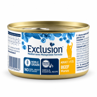 Вологий корм для котів Exclusion Mediterraneo Monoprotein Beef з яловичиною, 85 г Вологий корм для котів Exclusion Mediterraneo Monoprotein Beef з яловичиною, 85 г