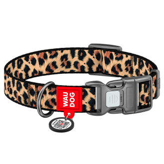 Нашийник для собак WAUDOG Nylon з QR-паспортом «Леопард», XL, 25 мм × 37–58 см, арт. 78831 Нашийник для собак WAUDOG Nylon з QR-паспортом «Леопард», XL, 25 мм × 37–58 см, арт. 78831