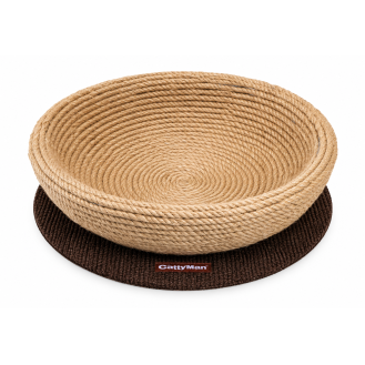 CattyMan Jute Bed — лежак-кігтеточка для котів із джуту, 34×9,5×34 см CattyMan Jute Bed — лежак-кігтеточка для котів із джуту, 34×9,5×34 см