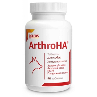 Вітамінно-мінеральна добавка для собак Dolfos Arthro HA для підтримки суглобів, 1 таблетка Вітамінно-мінеральна добавка для собак Dolfos Arthro HA для підтримки суглобів, 1 таблетка