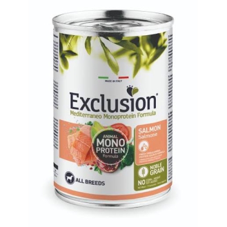 Вологий корм для собак Exclusion Mediterraneo Adult Salmon All Breeds з лососем, 400 г