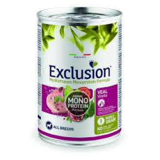 Вологий корм для собак Exclusion Mediterraneo Adult Veal All Breeds з телятиною, 400 г