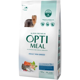 Сухий корм для собак мініатюрних порід Optimeal Adult Dogs Mini Breed з лососем, 1,5 кг