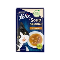 Вологий корм-суп для котів Felix Soup з куркою, 48 г