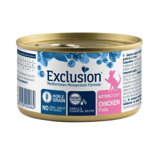 Вологий корм для кошенят Exclusion Cat Kitten Chicken з куркою, 85 г Вологий корм для кошенят Exclusion Cat Kitten Chicken з куркою, 85 г