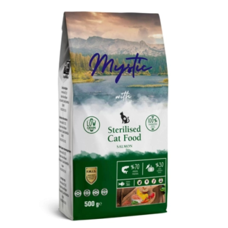 Сухий корм для стерилізованих котів беззерновий Mystic 0.5 кг - лосось