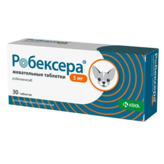 Робексера 5 мг жувальні протизапальні таблетки для собак, 1 таблетка