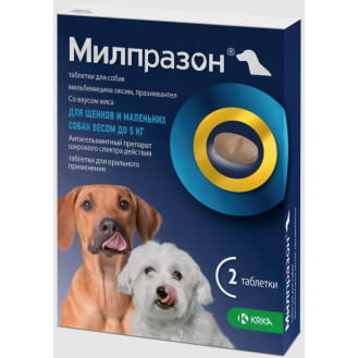 Мілпразон Плюс 2,5/25 мг — антигельмінтні таблетки для собак і цуценят від 0,5 кг, 1 таблетка Мілпразон Плюс 2,5/25 мг — антигельмінтні таблетки для собак і цуценят від 0,5 кг, 1 таблетка
