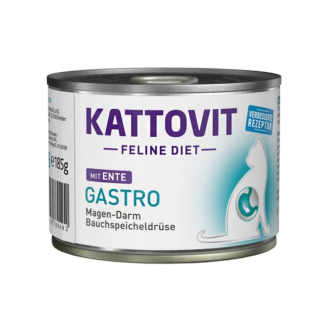 Лікувальний вологий корм для котів Kattovit Veterinary Gastro з качкою, 185 г