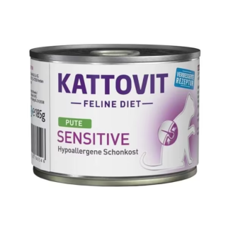 Лікувальний вологий корм для котів Kattovit Veterinary Sensitive з індичкою, 185 г