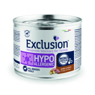 Вологий корм для собак Exclusion Monoprotein Veterinary Diet Formula Hypoallergenic Rabbit & Potato All Breeds з кроликом і картоплею, 200 г