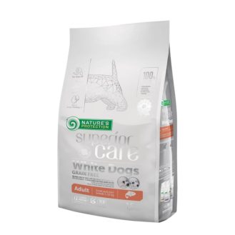 Сухий корм для собак малих і мініатюрних порід Nature's Protection Superior Care White Dogs Grain Free з лососем, 1,5 кг