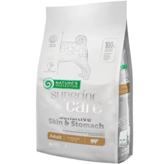 Сухий корм для собак малих порід Nature's Protection Superior Care Sensitive Skin & Stomach з ягням, 1,5 кг