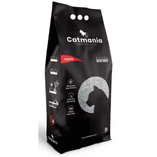 Бентонітовий наповнювач для котячого туалету Catmania Natural White натуральний білий, 5 л