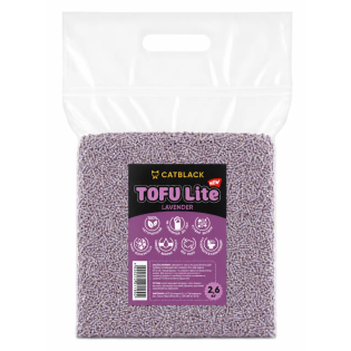 Наповнювач для котячого туалету CATBLACK TOFU Lite Lavender соєвий грудкувальний з ароматом лаванди, вакуумна упаковка, 2,6 кг / 6 л Наповнювач для котячого туалету CATBLACK TOFU Lite Lavender соєвий грудкувальний з ароматом лаванди, вакуумна упаковка, 2,6 кг / 6 л
