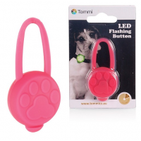 Світлодіоний ліхтарик на нашийник силіконовий Tommi - рожевий