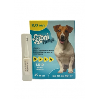 Каплі Petoni Planet для собак 10 - 40+  кг 2  мл  (1 піпетка) 