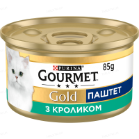 Вологий корм для котів Gourmet Gold Pate Rabbit 85 г - кролик