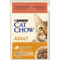Вологий корм для котів Cat Chow Adult 85 г - яловичина та баклажани