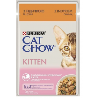Вологий корм для кошенят Cat Chow Kitten 85 г - індичка та цукіні