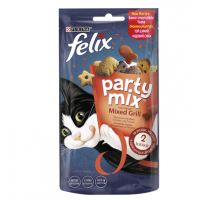 Ласощі для котів Purina Felix Party Mix Гриль Мікс - курка, яловичинь та лосось 60г