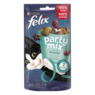 Ласощі для котів Purina Felix Party Mix Океанічний Мікс - лосось та форель Ласощі для котів Purina Felix Party Mix Океанічний Мікс - лосось та форель