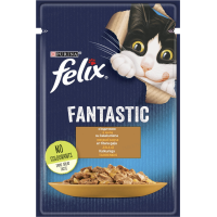 Вологий корм для котів Felix Fantastic 85 г - індичка