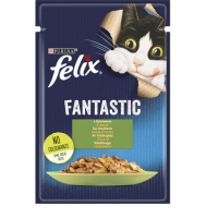 Вологий корм для котів Felix Fantastic 85 г - кролик Вологий корм для котів Felix Fantastic 85 г - кролик