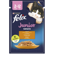 Вологий корм для кошенят Felix Fantastic 85 г - курка