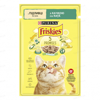 Вологий корм пауч для котів Friskies pouch, 85г - качка