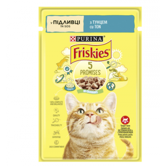 Вологий корм пауч для котів Friskies pouch, 85г - тунець
