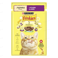 Вологий корм пауч для котів Friskies pouch, 85г - ягня